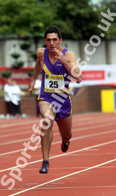 Dean Gardikiotis (Durham ) Inter Boys 100 metres, 2011 Aviva English Schools' 81st Track and Field Championships, Gateshead International Stadium